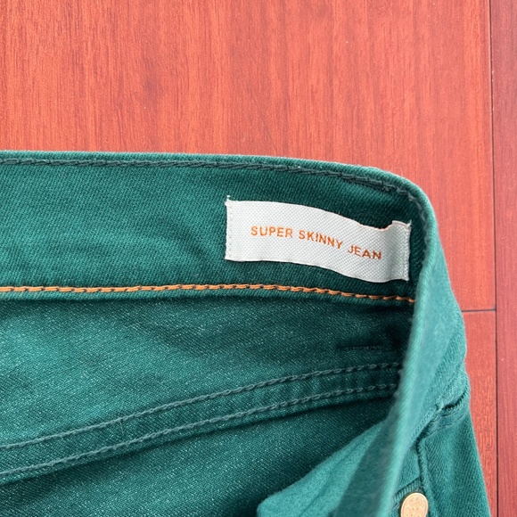 TORY BURCH super skinny jeans trousers pants green size 25 - Picture 12 of 15